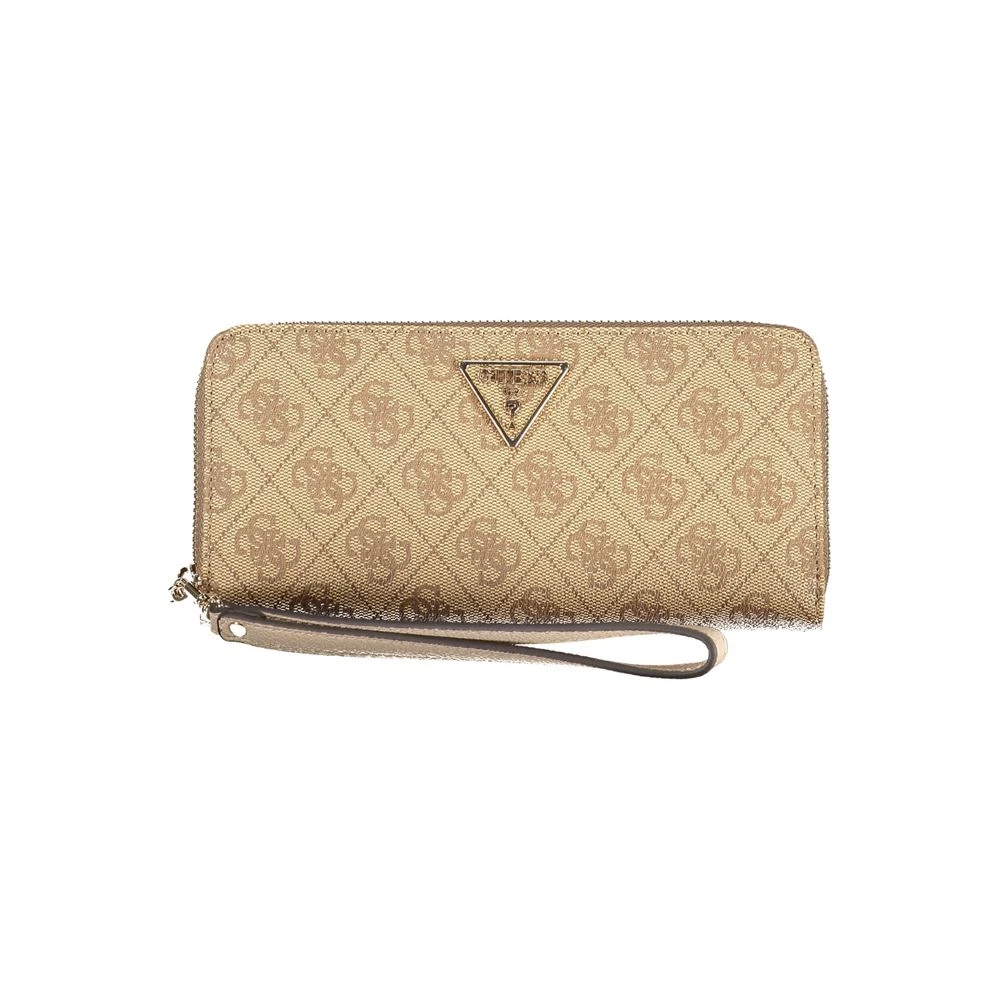 Guess Beige Portemonnee met Rits en Kaartsleuven Beige Unisex