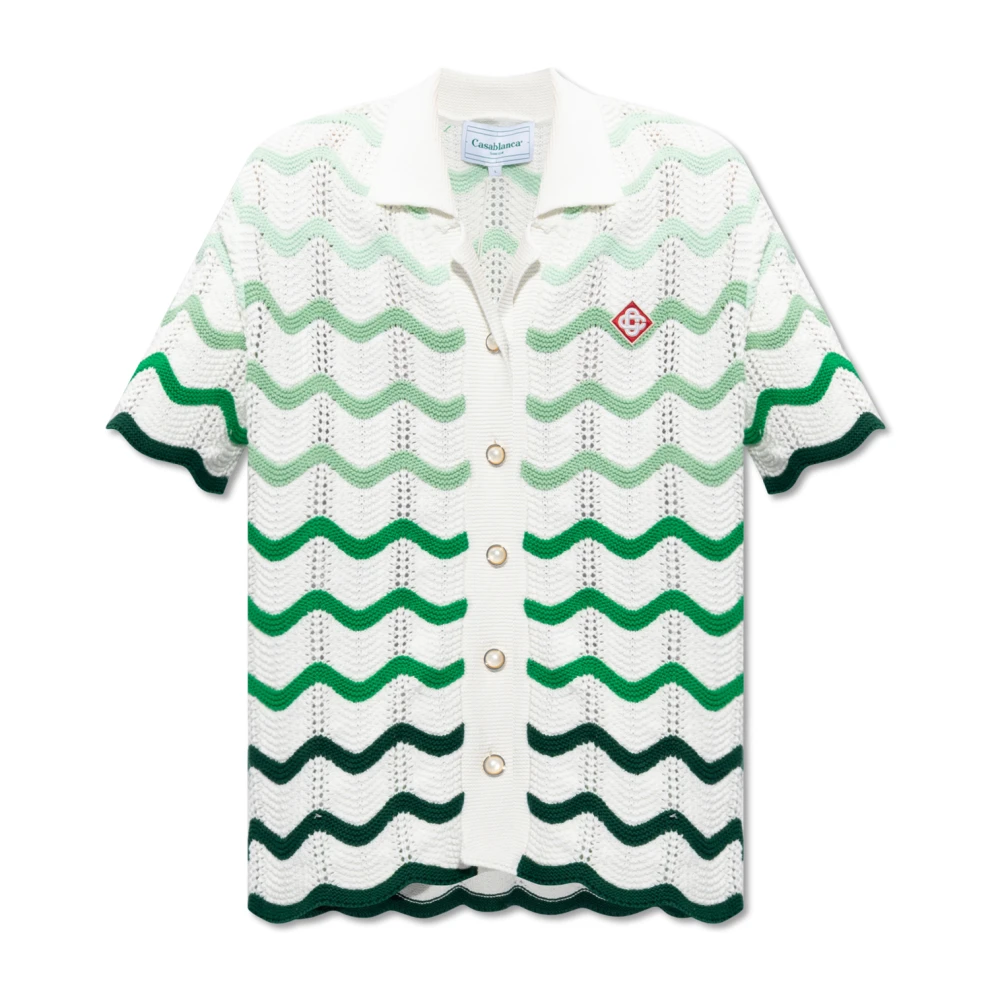 Casablanca Gradient Wave Texture Shirt Multicolor Heren