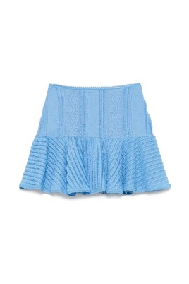 blue-lace-mesh-panel-skirt