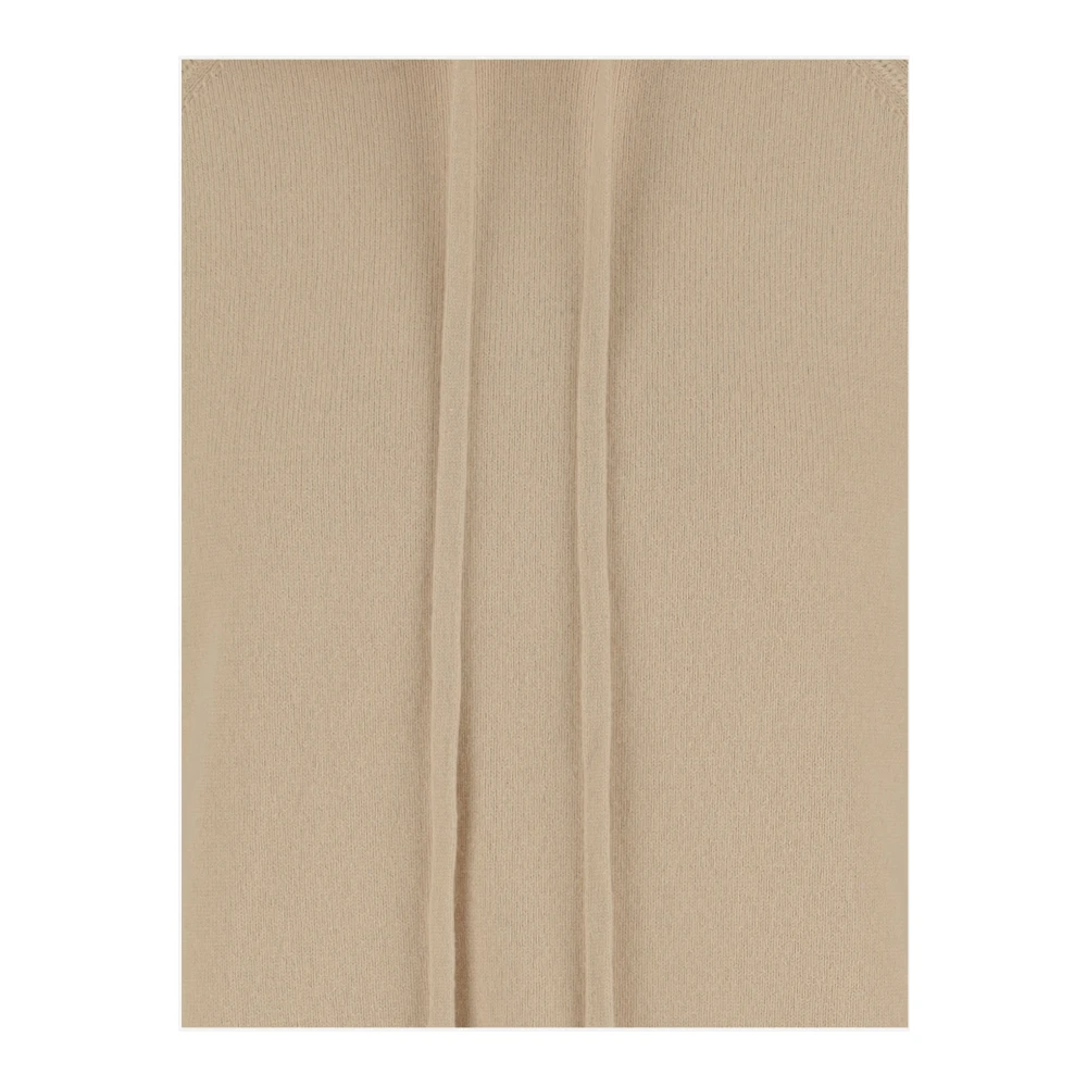 allude Beige Katoenmix Gebreide Hoodie Beige Dames