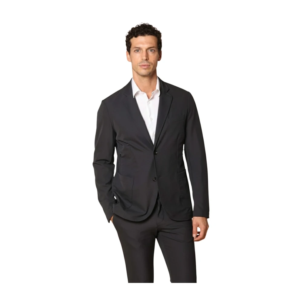 Mason's Mannelijk Zwart Jassen Heren, L, Leer, Da Vinci Tech Dynamic Blazer