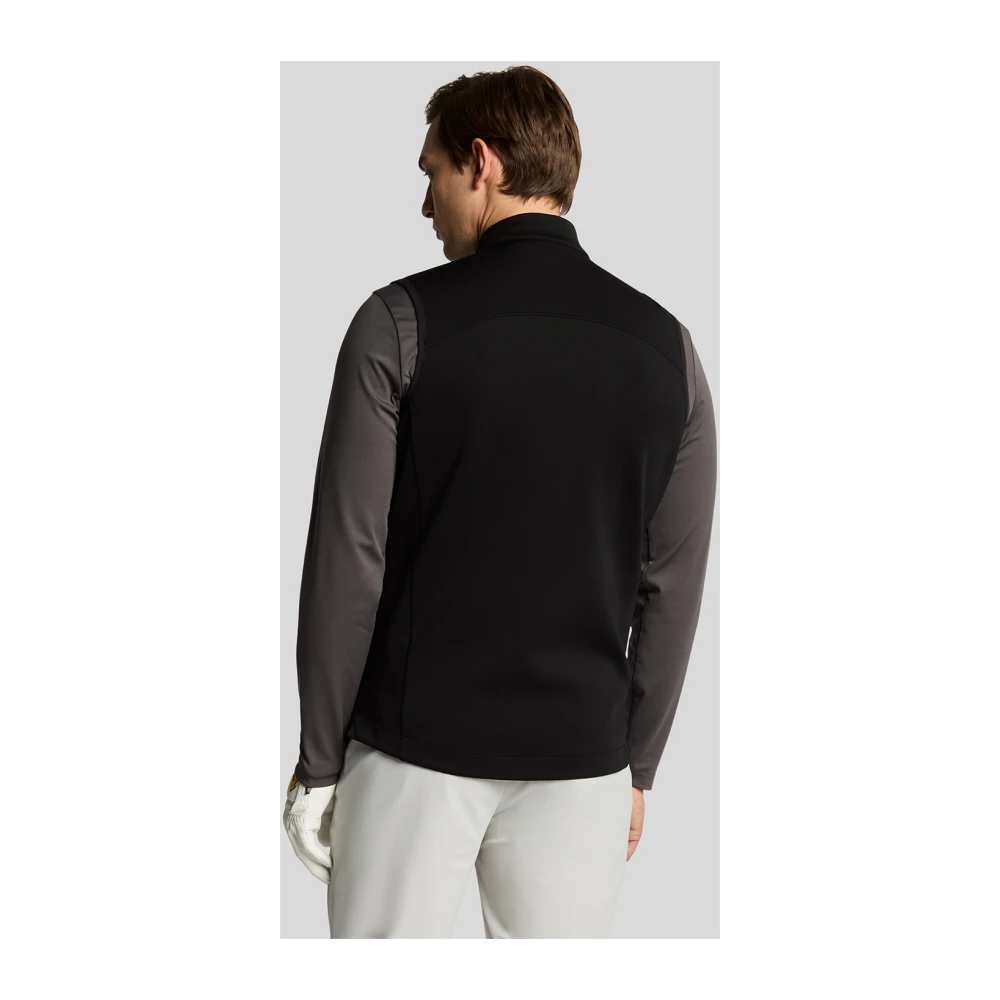 Lyle & Scott Jassen Hybrid Quilted Golf Gilet Black Heren