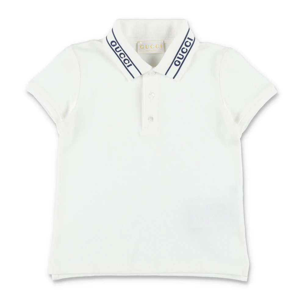 Gucci Boys White Kids Short Sleeve T-Shirts, 18 M, Polo