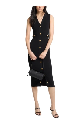 Stretch Knit Midi Dress