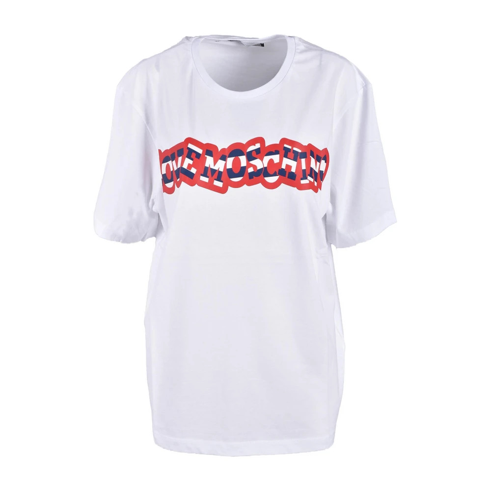 Love Moschino Witte T-shirt uit Collection White Dames