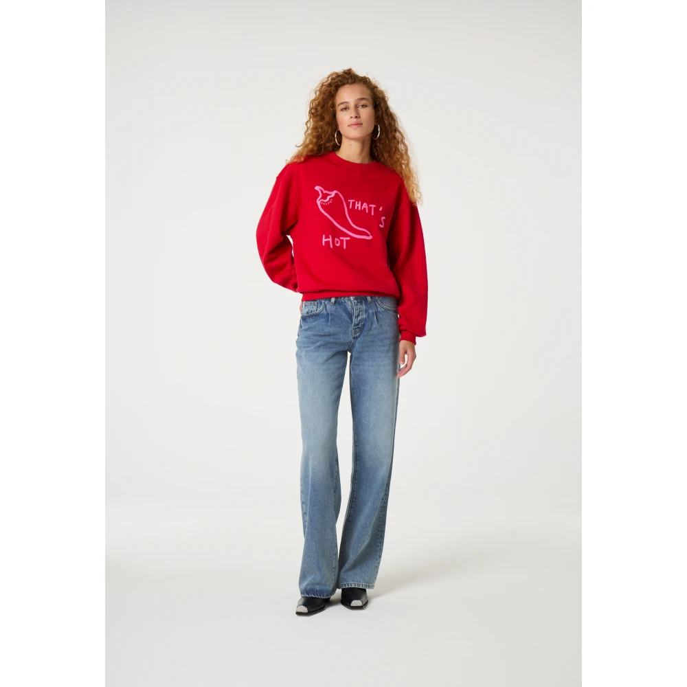Fabienne Chapot Terry Sweater Red Dames