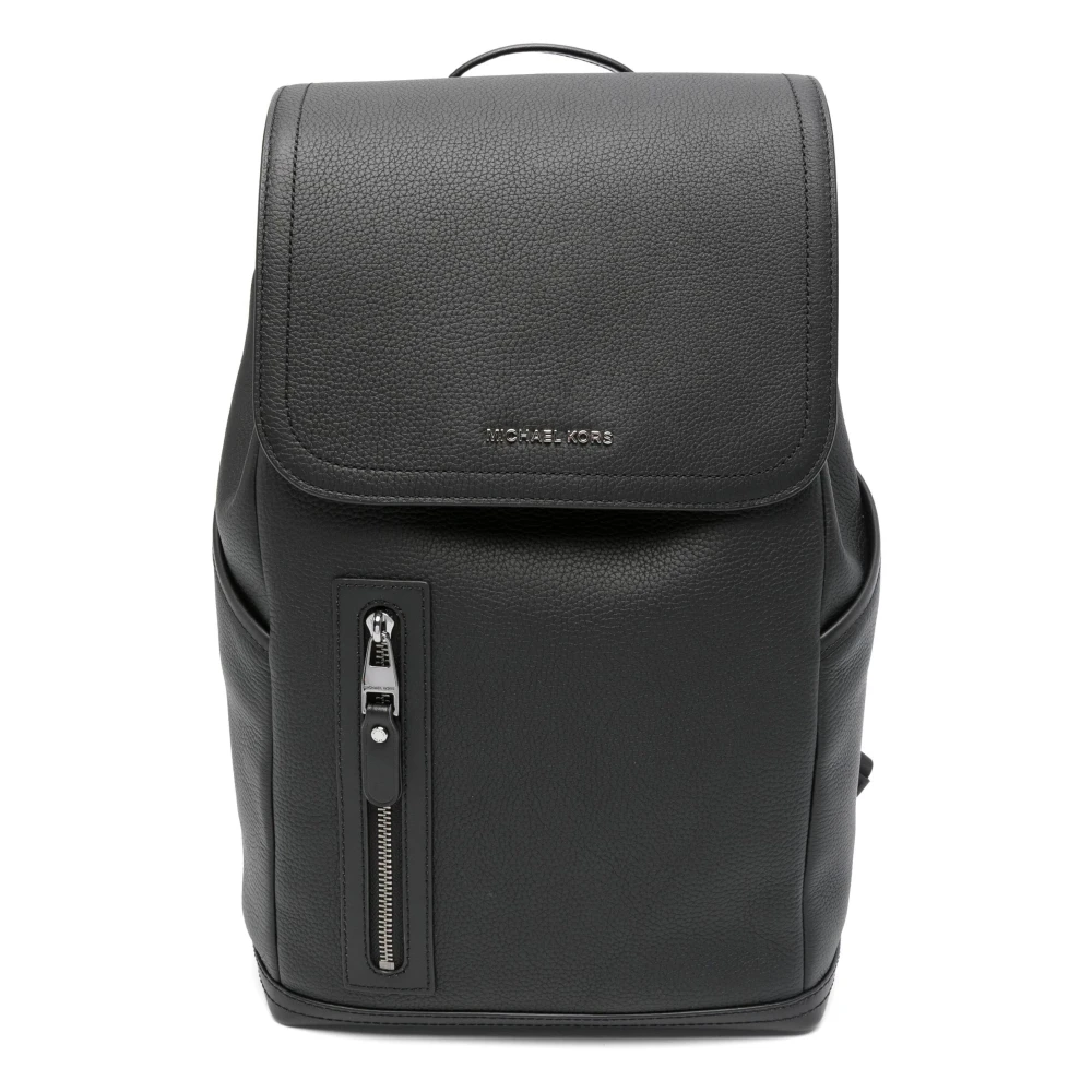 Michael Kors Casual Zwarte Leren Rugzak Black Heren