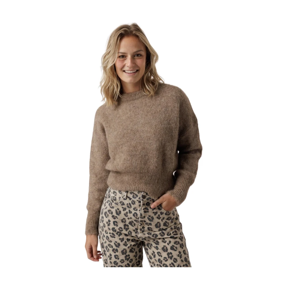 By-Bar Alpaca Blend Oversized Pullover Biscuit Brown Dames