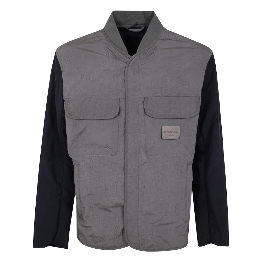 Emporio Armani Stijlvolle Jas voor Mannen Gray Heren