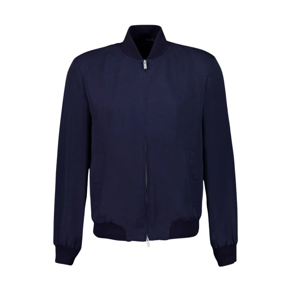 Boglioli Blue Bomber Jackets, Male, 2XL, Navy Bomber Jacket
