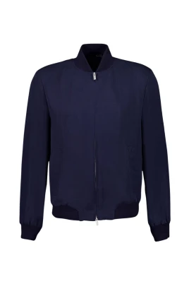 Navy Blue Bomber Jacket