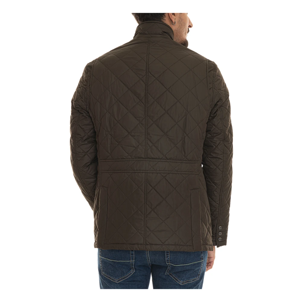 Barbour Gewatteerde Lutz Jas met Magneetsluiting Green Heren