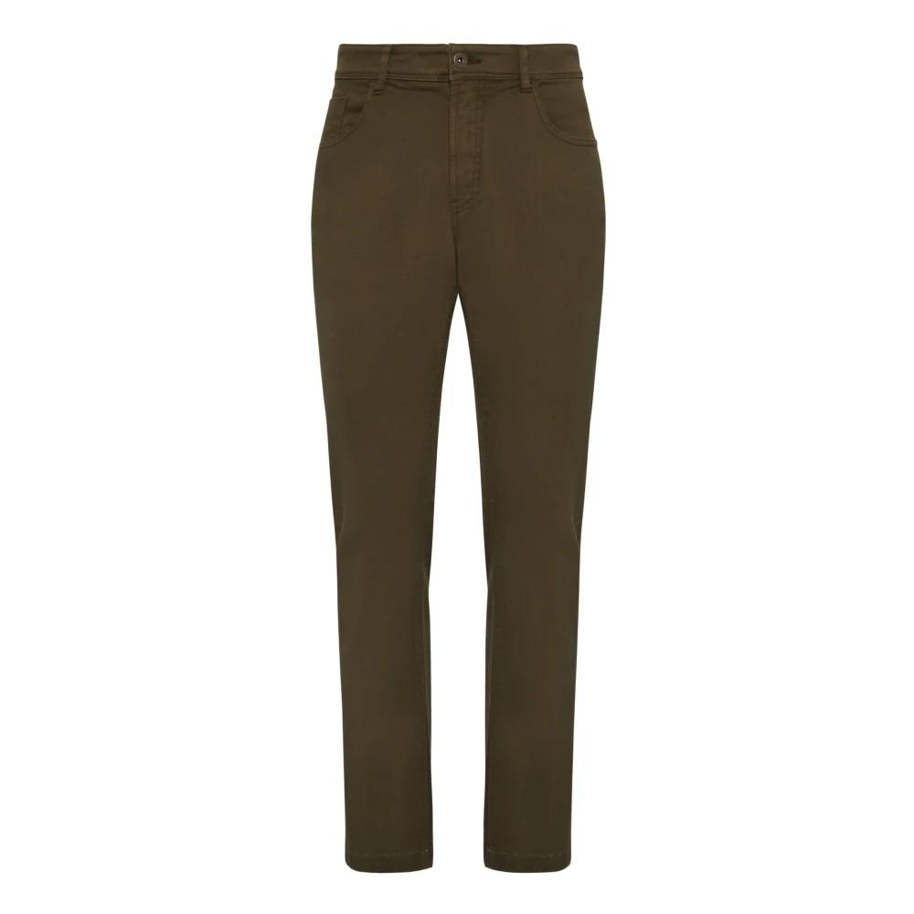 Boggi Milano Stretch Katoenen Bull 5 Zakken Green Heren