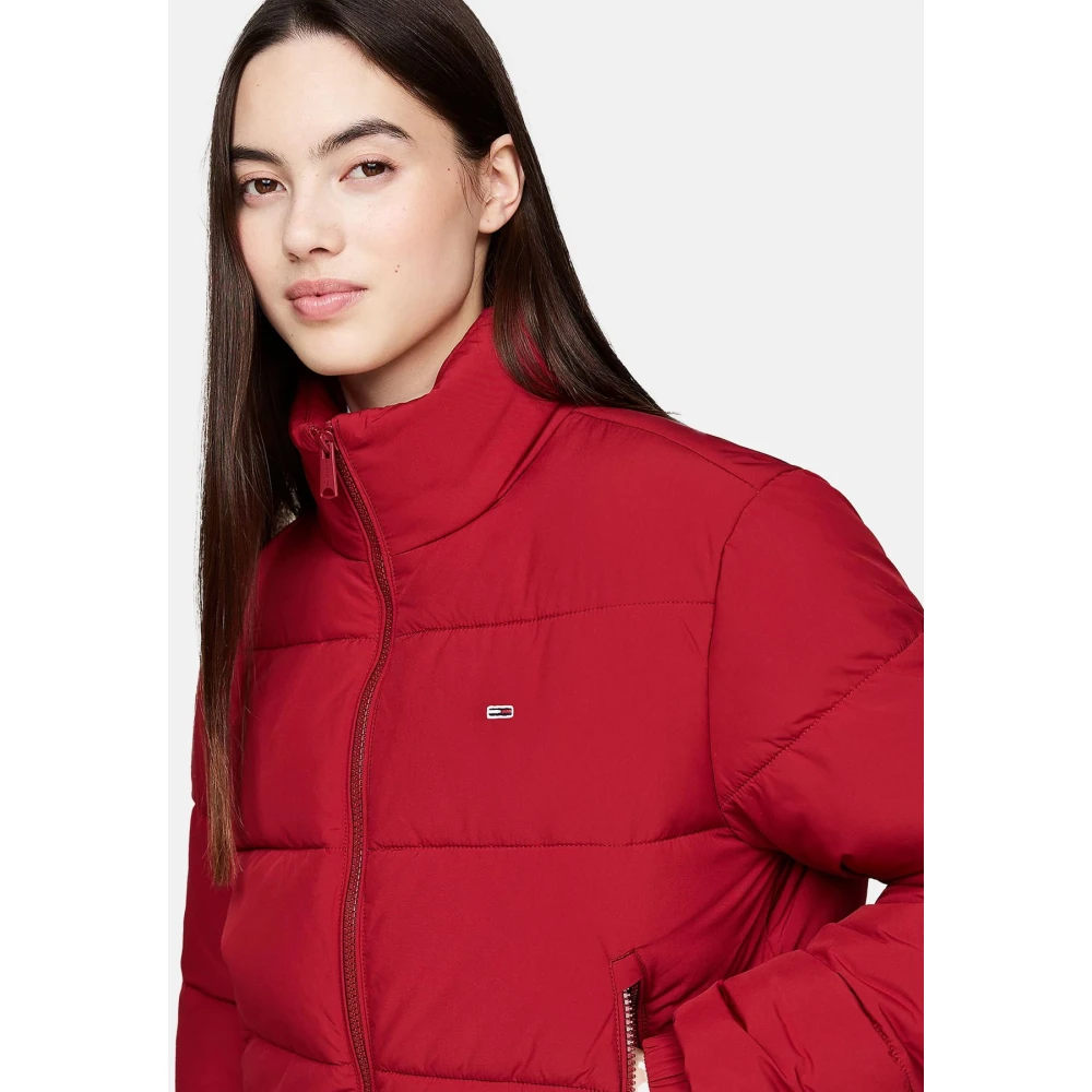 Tommy Jeans Stijlvolle Jas voor Mannen Red Dames