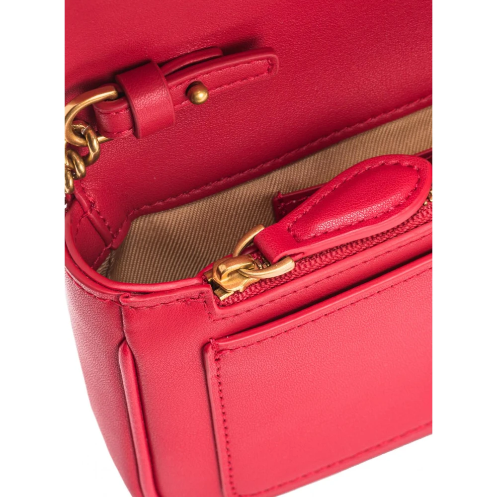 pinko Leren tassen voor vrouwen Red Dames