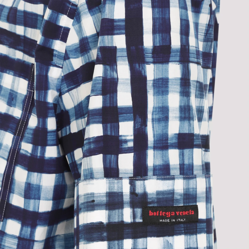 Bottega Veneta Blauw Katoenen Overhemd Verhoog Garderobe Stijl Blue Heren
