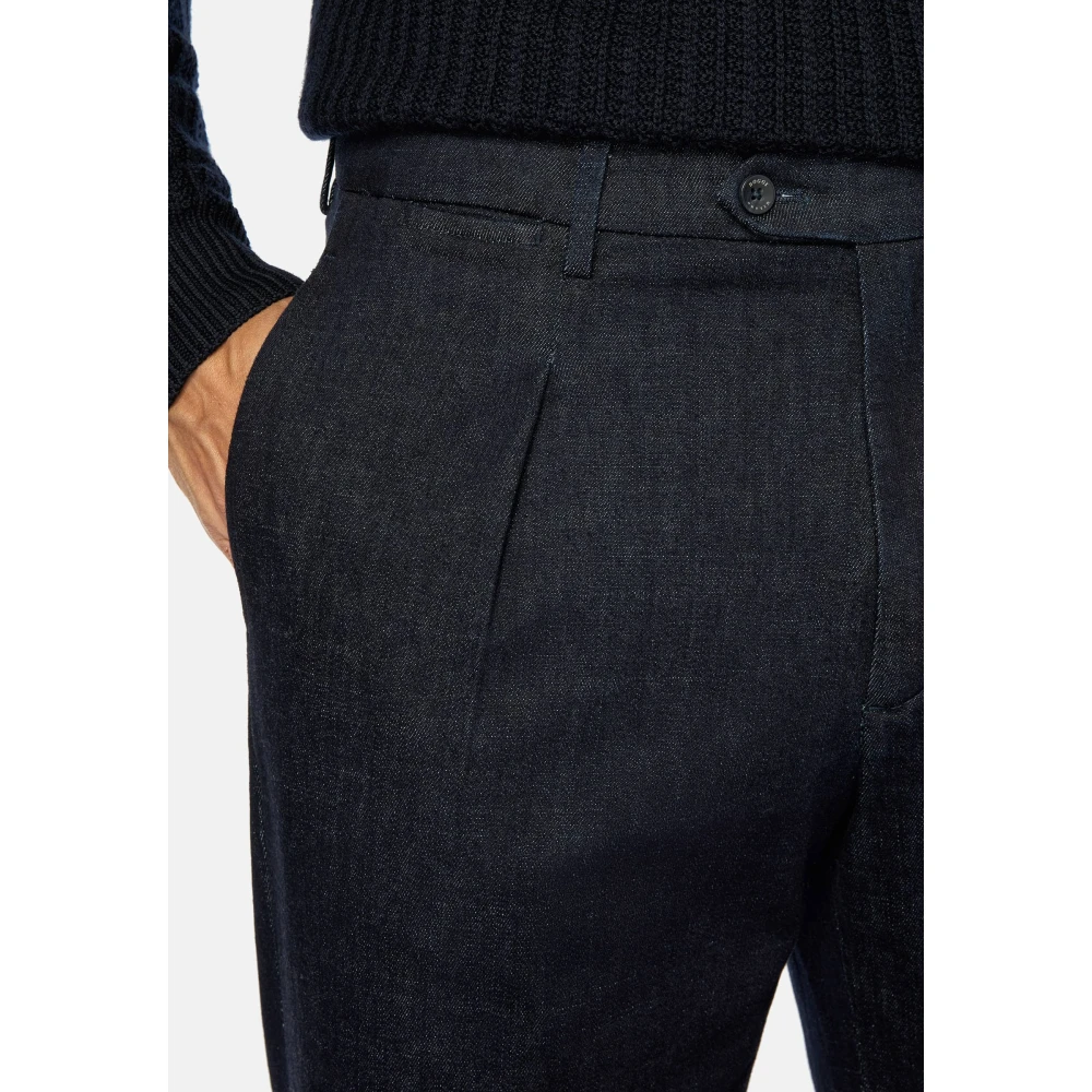 Boggi Milano Stretch Denim Broek Blue Heren