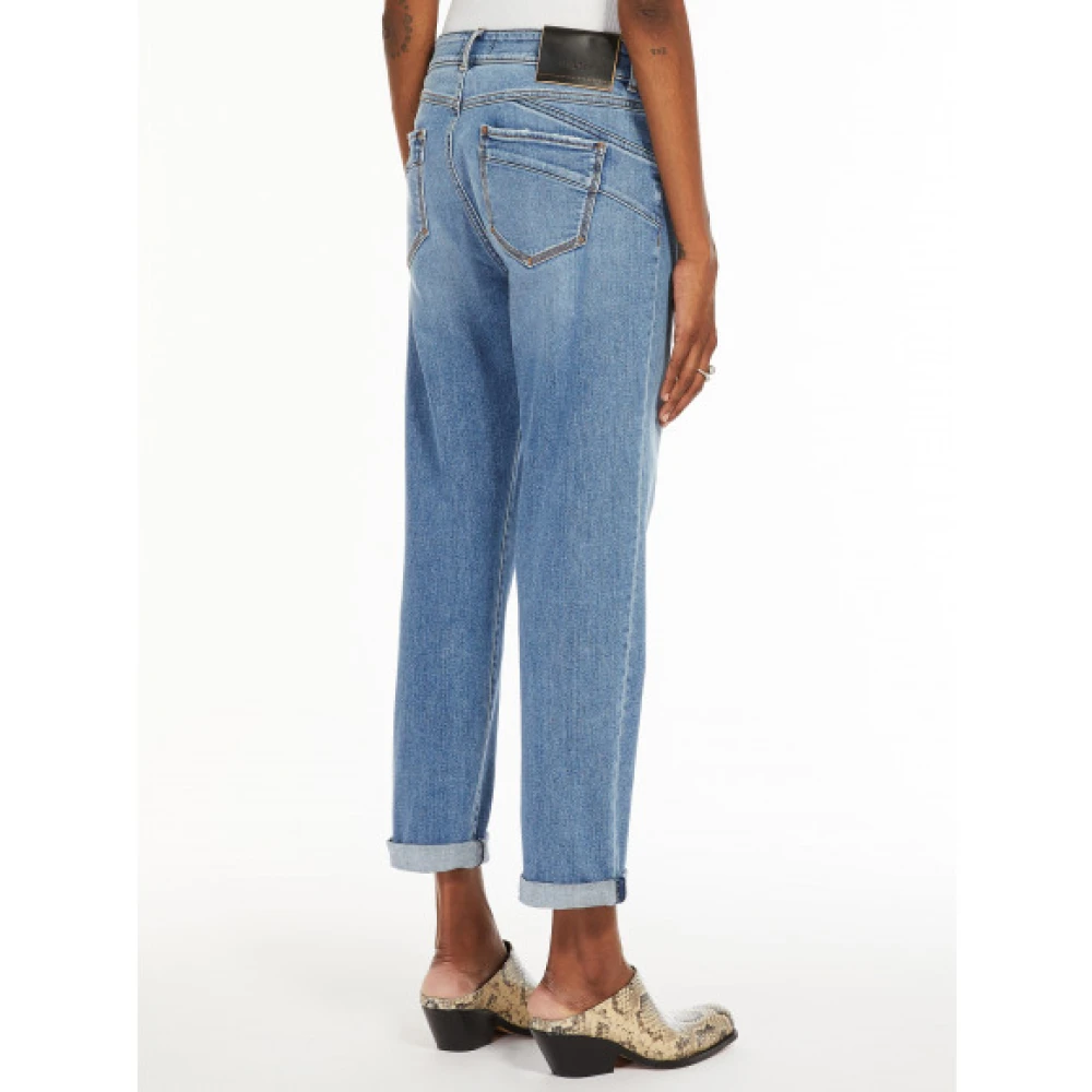 Max Mara Vintage Boyfriend Cut Denim Jeans Blue Dames