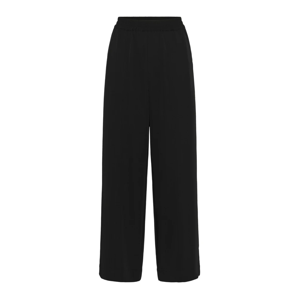 Gestuz Wijde Pijp Zwarte Broek Black Dames