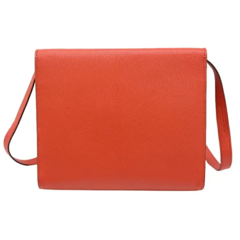 Hermès Vintage Pre-owned Leather shoulder-bags Orange Dames