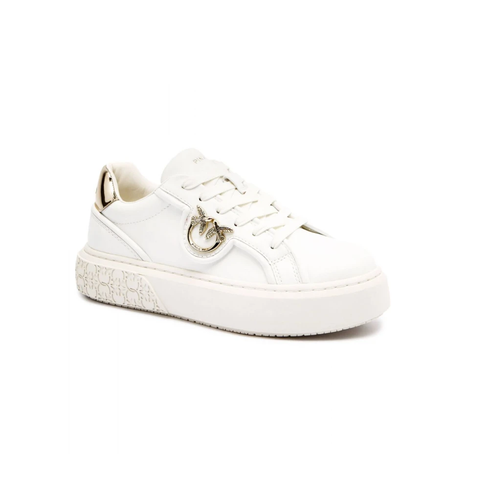 Pinko Women's White Sneakers, 7 Uk, Trainers