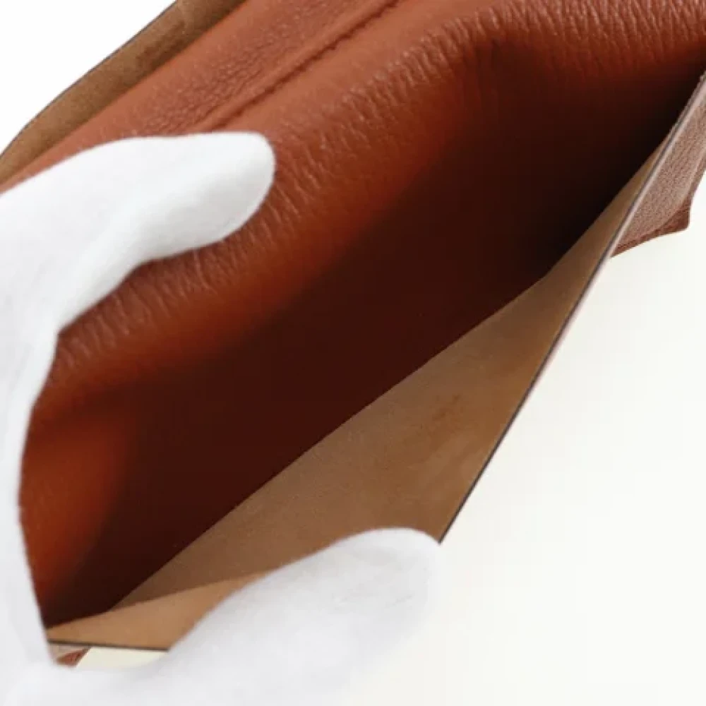 Hermès Vintage Pre-owned Leather wallets Brown Dames