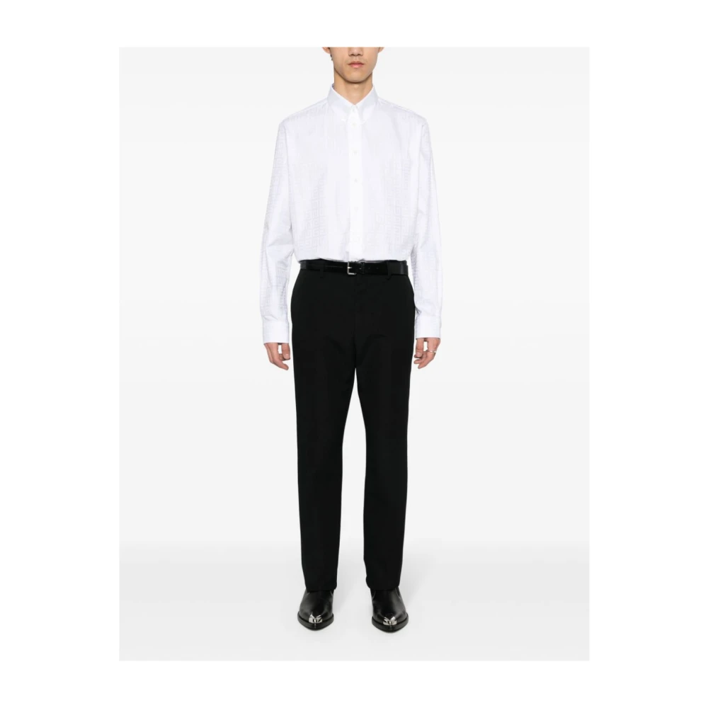 Givenchy Wit Monogram Formeel Overhemd White Heren