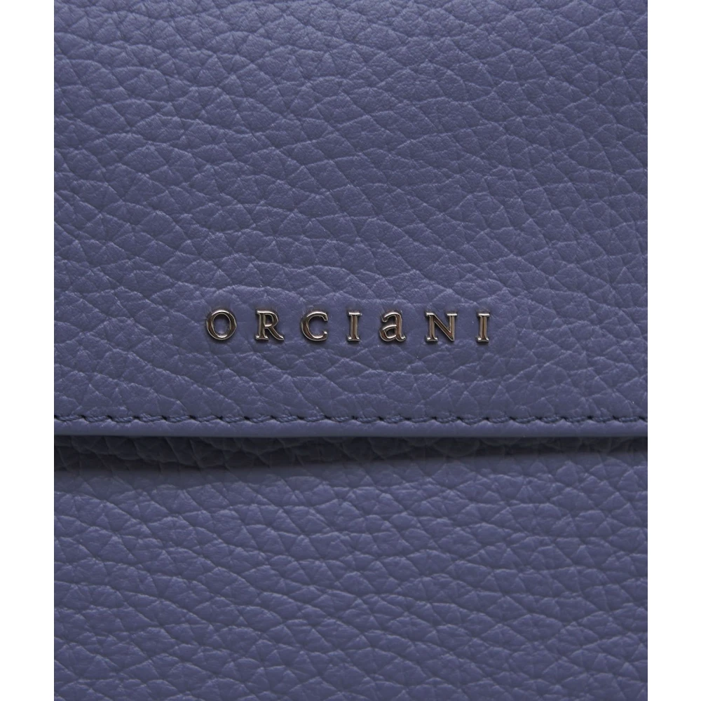 Orciani Blauwe Leren Handtas Sveva Soft Small Blue Dames
