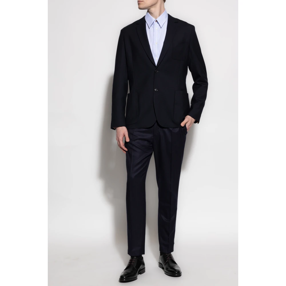 Paul Smith Wollen blazer met zakken Blue Heren