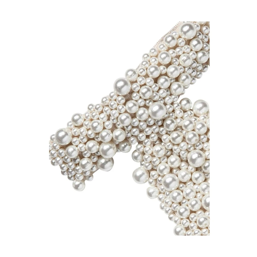 Jennifer Behr Parel Strik Haaraccessoire Clip White Dames