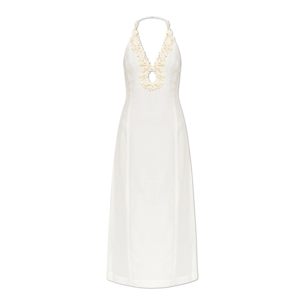 Cult Gaia Jurk met bloemenapplicaties White Dames