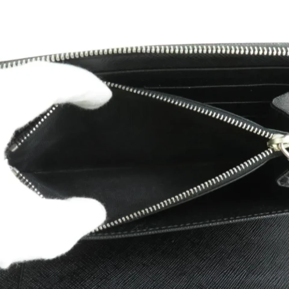 Prada Vintage Pre-owned Leather wallets Black Dames