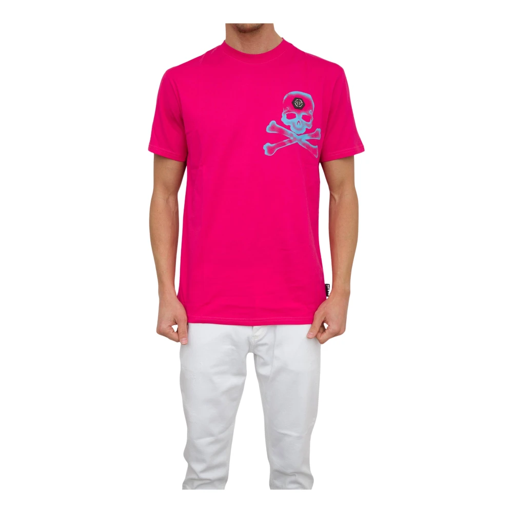 Philipp Plein Men's Red Gothic Round Neck T-Shirt - T-Shirts - Xl - Tops