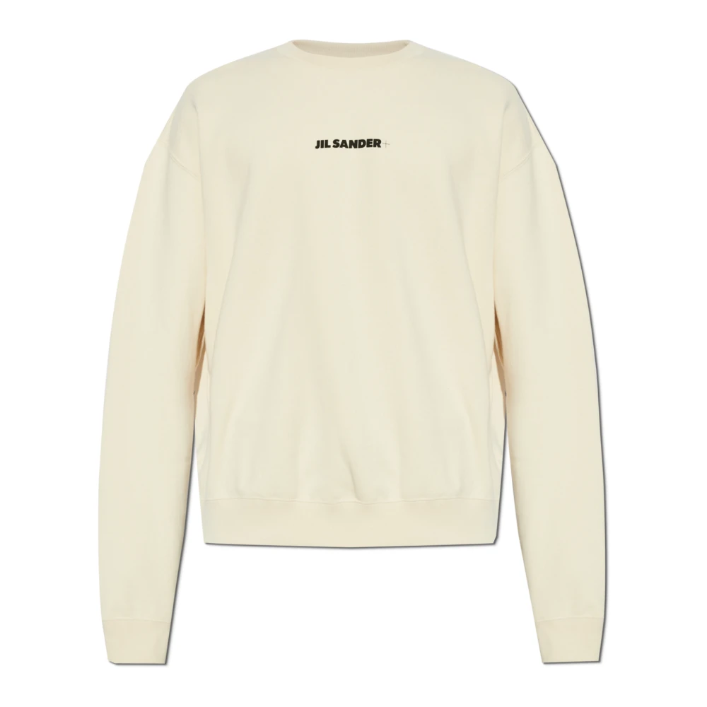 Jil Sander Men's Beige Sweatshirt With Logo - Sweatshirts - S - Sweatshirts & Hoodies