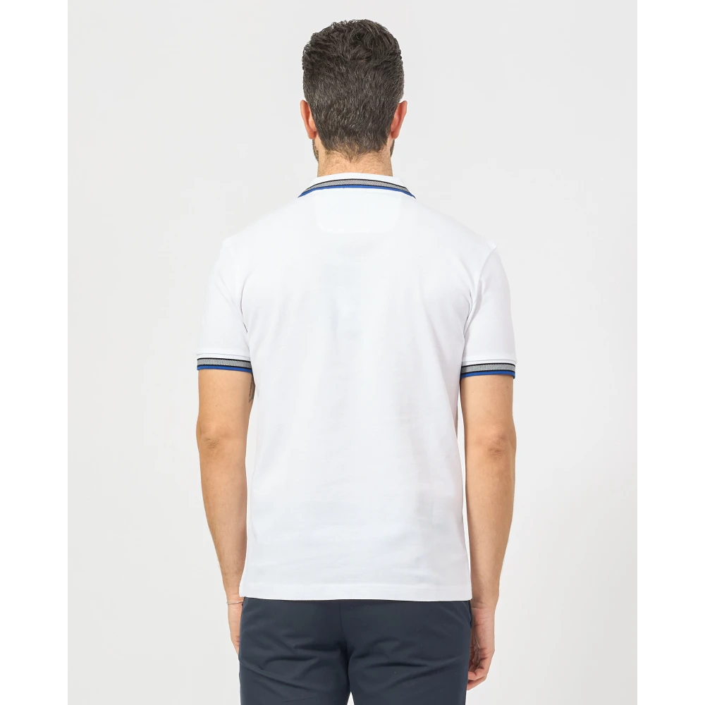 Hugo Boss Polo met Contrastbies White Heren