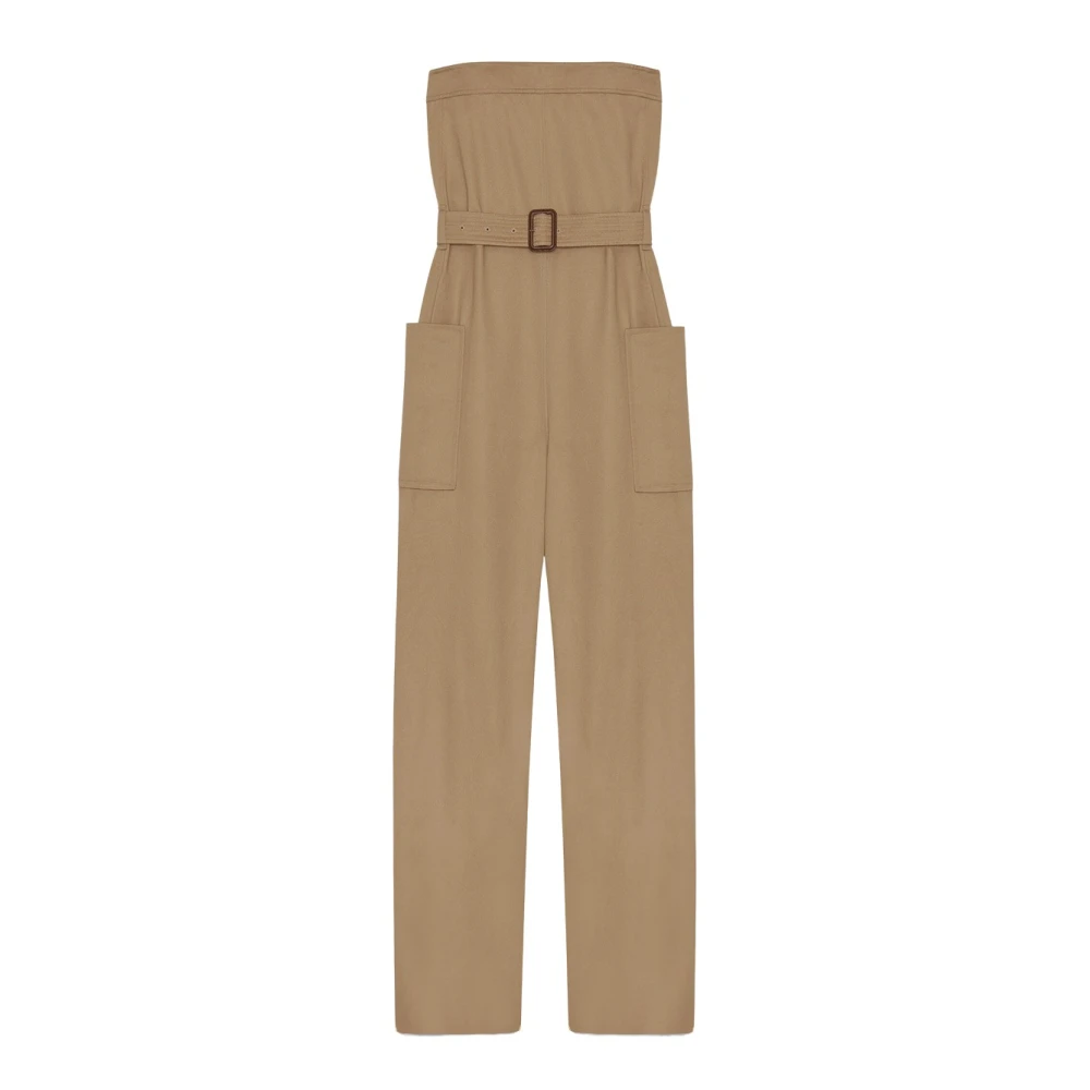 Saint Laurent Dames Jumpsuit Mode Beige Dames