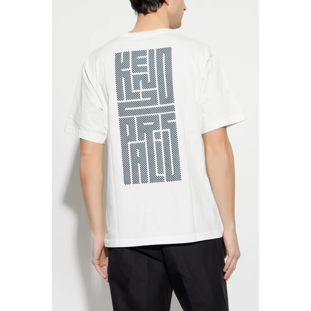 Kenzo T-shirt met bedrukt logo White Heren