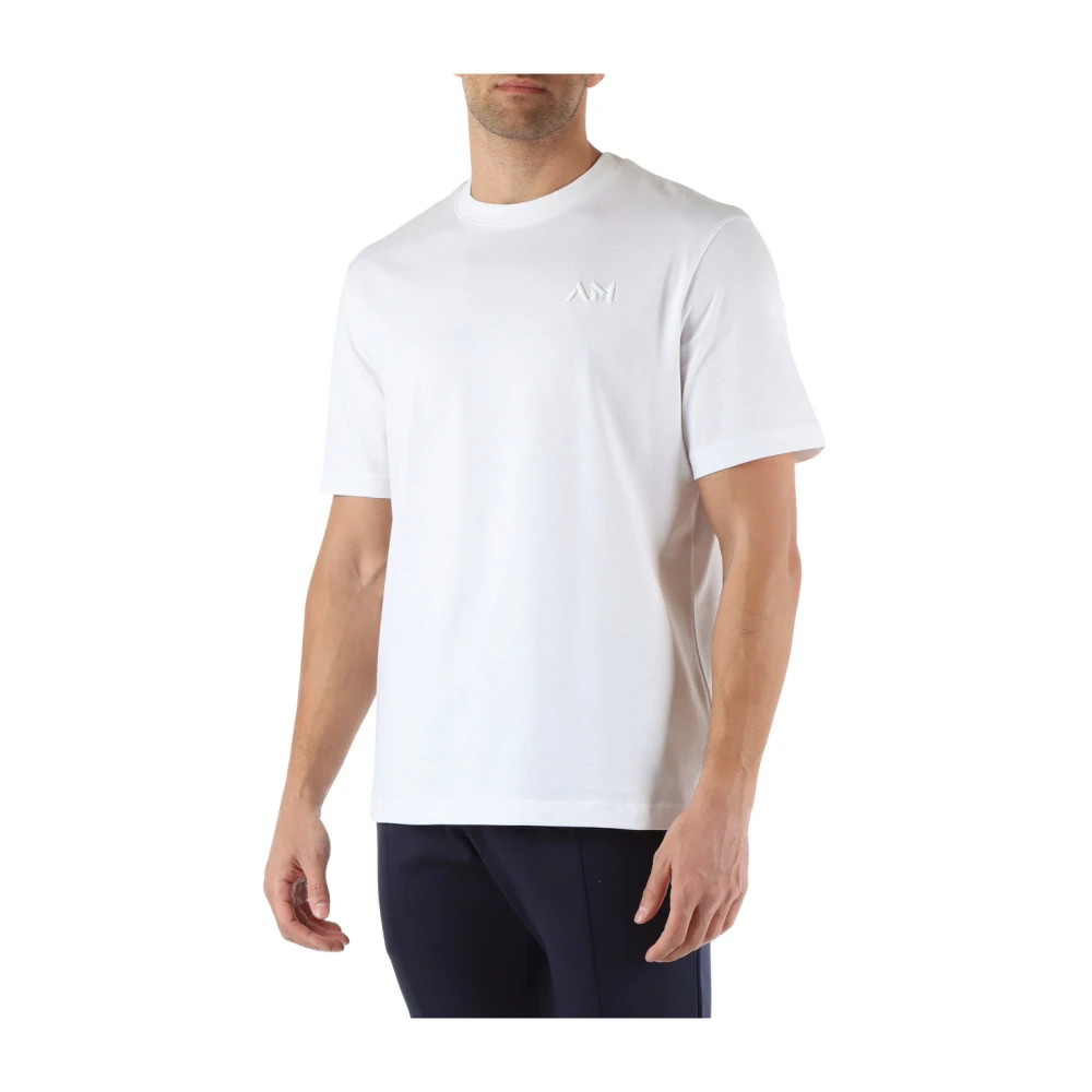Antony Morato Relaxed Fit Katoenen T-shirt met Logo Borduursel White Heren