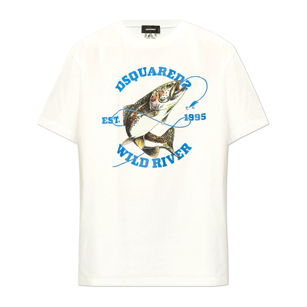 Dsquared2 T-shirt met logo White Heren