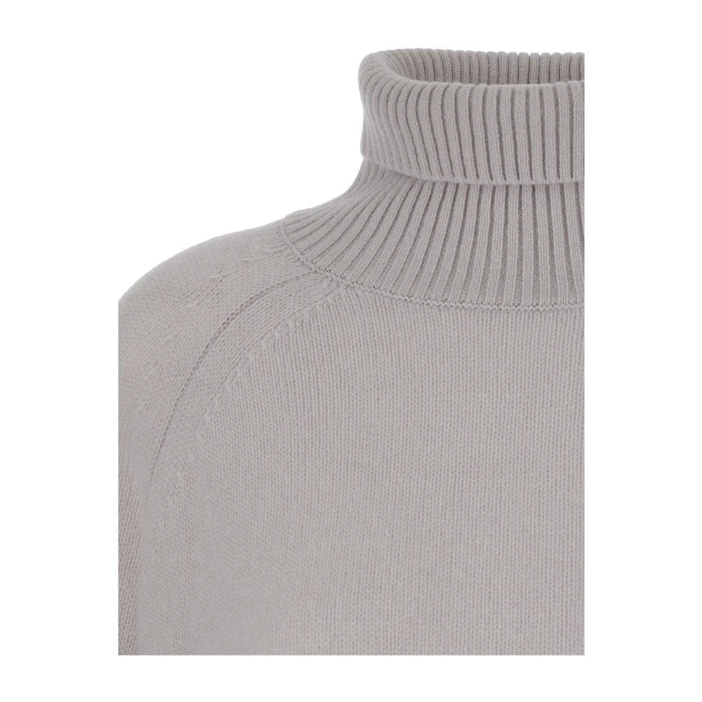 Plain Units Kasjmier Hoge Hals Grijs Sweater Gray Dames