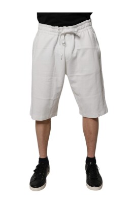 vita-bomull-bermuda-sweatshorts-med-logodetaljer