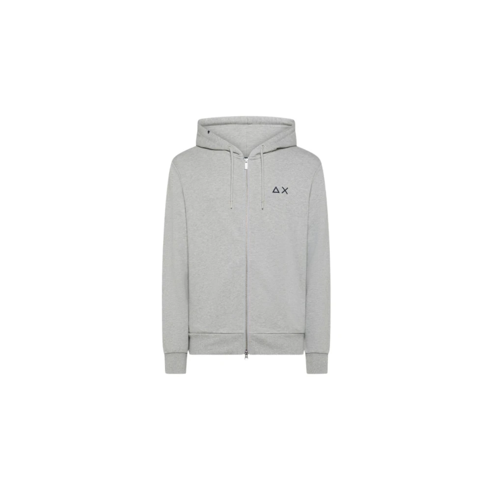 Sun68 Katoenen Hoodie met Rits Gray Heren