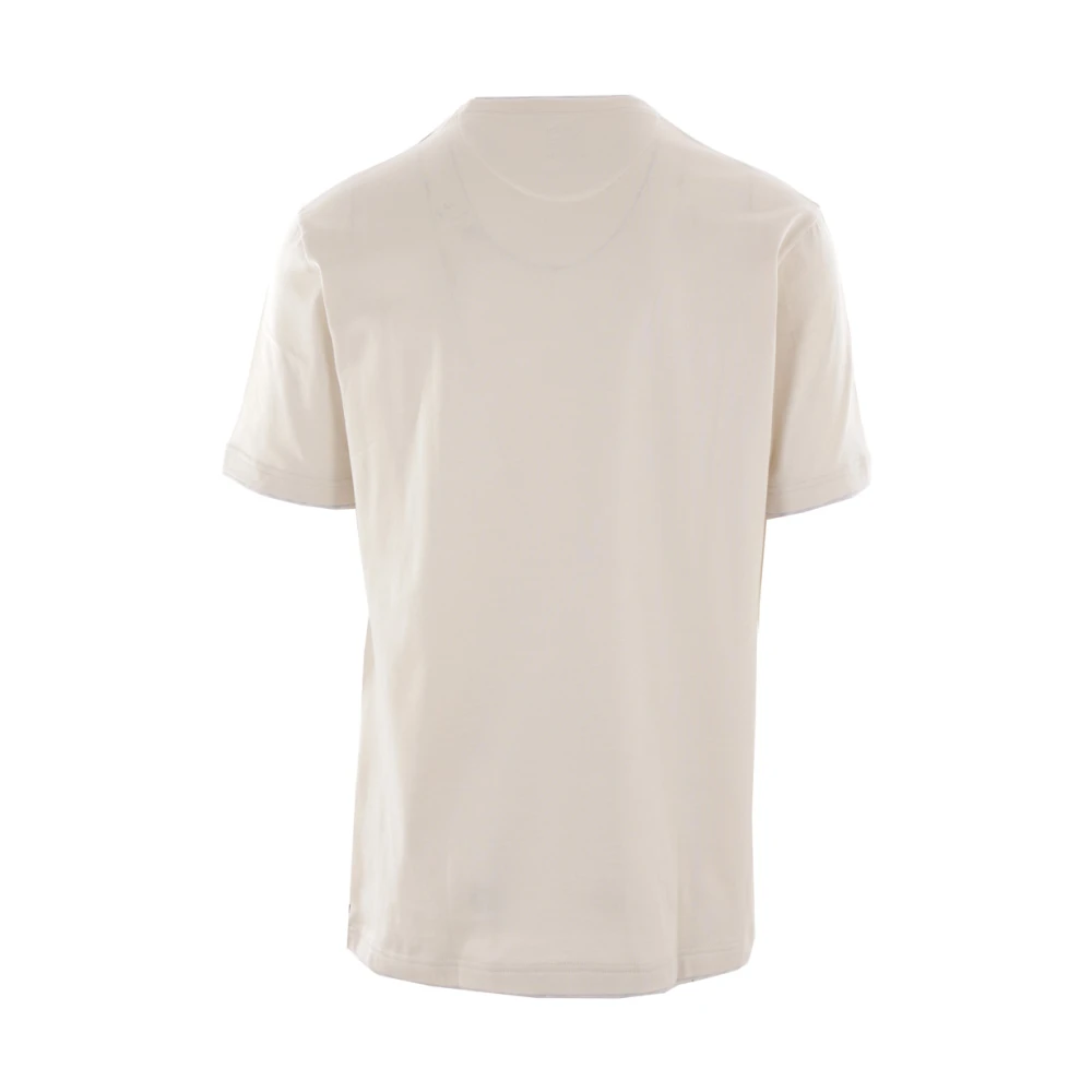 Eleventy Beige Katoenen T-shirt met Grijze Details Beige Heren