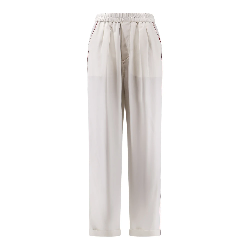 Tom Ford Women's Beige Silk Twill Pj Pants With Piping