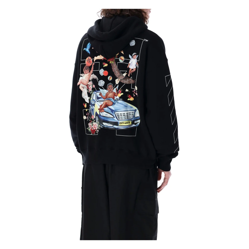 Off White Pijl Skate Hoodie Black Heren