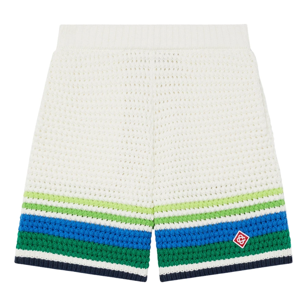 Casablanca Boys Multicolor Shorts, 9 Y, Stripe Knit Shorts