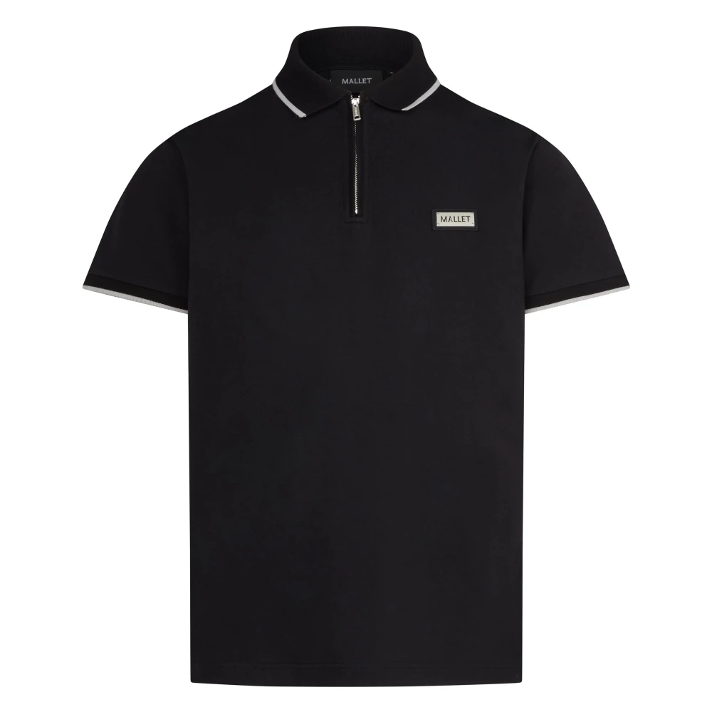 Mallet London Svart Plakett Polo Skjorta Black, Herr