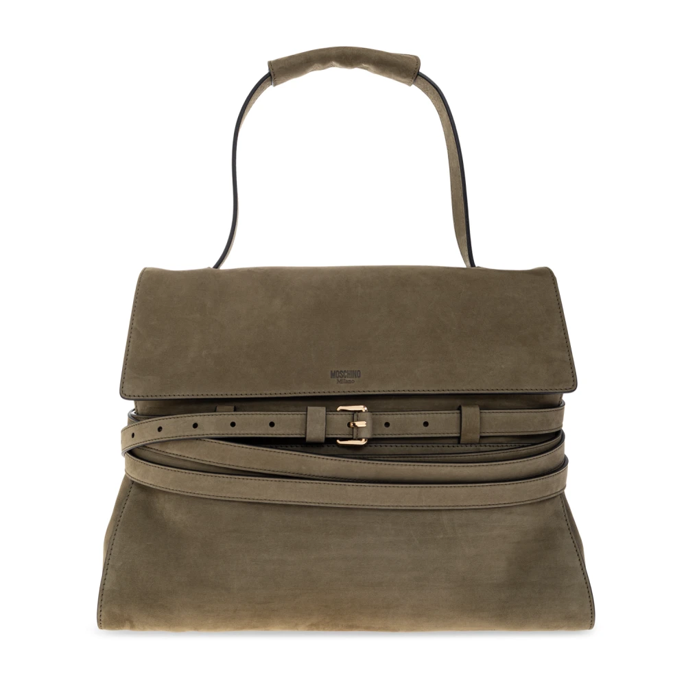 Moschino Women's Green Suede Shopper Bag - Shopping Bags - One Size - Bags