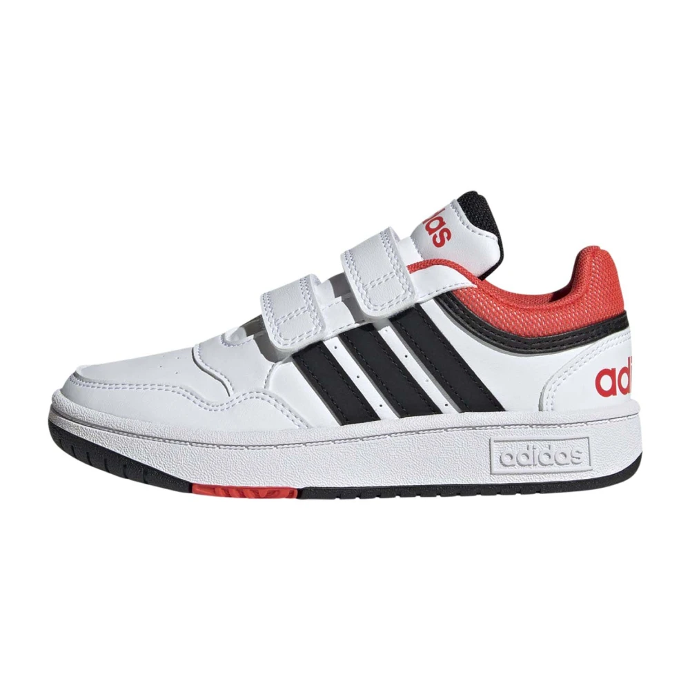 Adidas Casual Sneakers med Hoops Stil White, Unisex