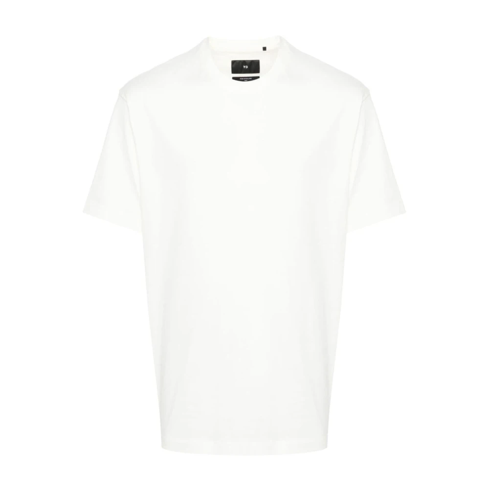 Y-3 Witte Katoenen T-shirts en Polos White Heren